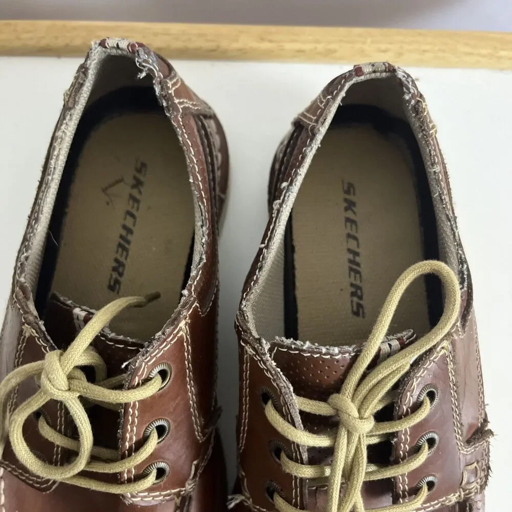 Sketchers Boat Men’s Shoes Size 7.5 Brown Y2K Grandpa Casual Slip On